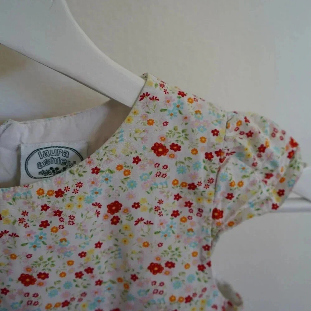 Girls LAURA ASHLEY short sleeve floral dress Size 6X - Picture 4 of 8